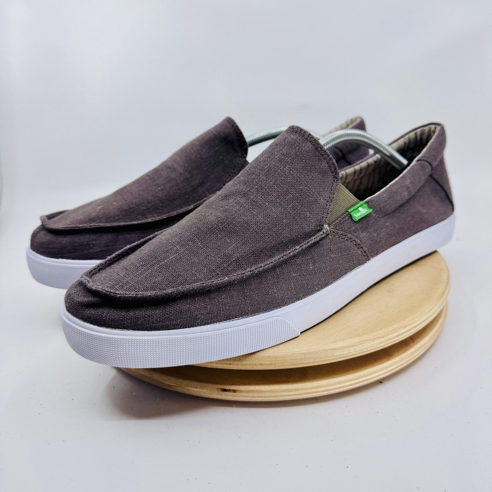 Sanuk Sideline Shoes Mens 13 Brindle Brown Slip On Casual Shoes New